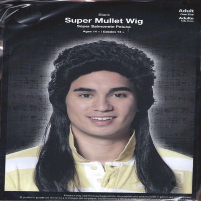 Super Mullet DARK Hair Wig