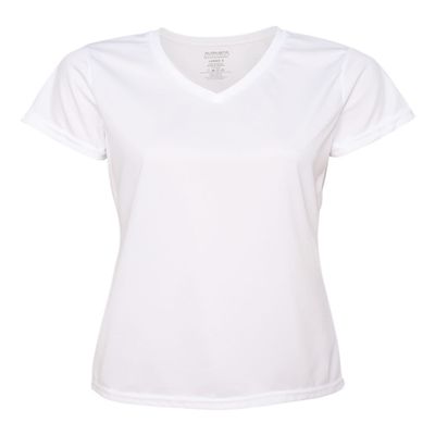 Augusta Sportswear Style 1790 Ladies Wicking T-Shirt (X-Small, White)
