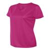 Augusta Sportswear Style 1790 Ladies Wicking T-Shirt (Large, Power Pink) view 2