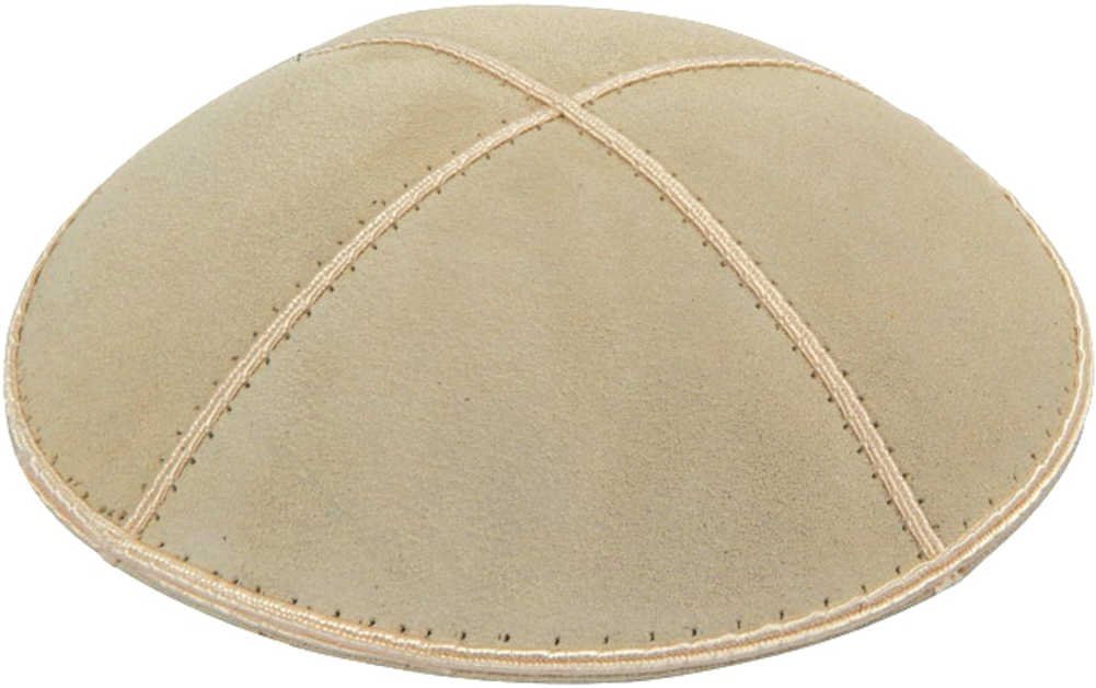 Yofah Religious Articles Adult Suede Kippah Medium Ivory