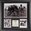 Legends Never Die The Three Stooges - Football BW Framed Photo Collage, 16" x 20" view 1