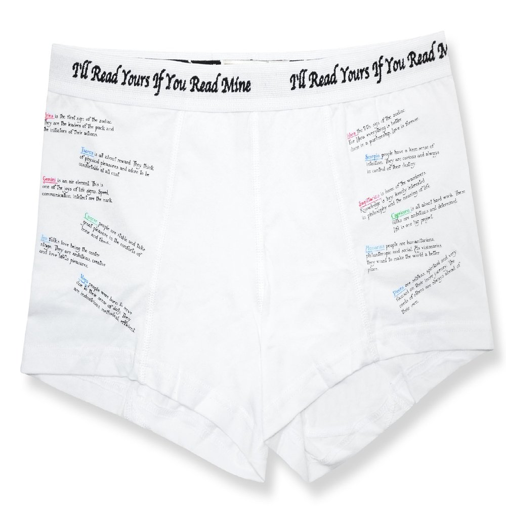 True Affair Men's Cotton Boxer Briefs Horoscope Signs Underwear sz S Multi-color