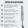 M7 QA-511 5.5-inch Air-Powered Engraving Pen, Plastic Engraver, Wood Engraver and Metal Engraver Tool, Ergonomic Power Tool, Pneumatic Engraver Tool for Metal, Durable Stainless Steel Engraving Tool view 4