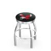 25" L8C3C - Chrome Eastern Washington Swivel Bar Stool with 2.5" Ribbed Accent Ring by The Holland Bar Stool Company view 1