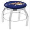 25" L8C3C - Chrome Montana State Swivel Bar Stool with 2.5" Ribbed Accent Ring by The Holland Bar Stool Company