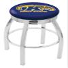 25" L8C3C - Chrome Kent State Swivel Bar Stool with 2.5" Ribbed Accent Ring by The Holland Bar Stool Company view 1
