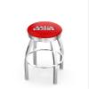 25" L8C3C - Chrome Louisiana-Lafayette Swivel Bar Stool with 2.5" Ribbed Accent Ring by Holland Bar Stool Company view 1