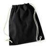 Westford Mill Cotton Lightweight Draw String Gym Sac Bag - White view 2