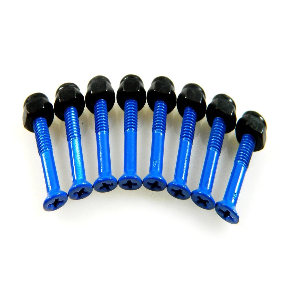 1 Inch Color Skateboard Mounting Hardware Screws (Blue)