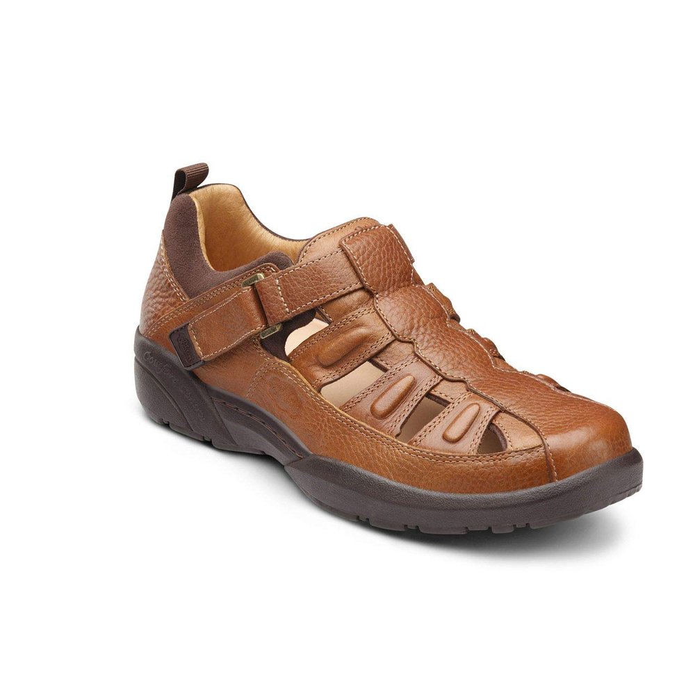 Dr. Comfort Fisherman Men's Therapeutic Diabetic Extra Depth Sandal: Chestnut 11.0 X-Wide (3E/4E)