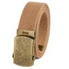BC Belts Canvas Web Belt Military Style with Antique Brass Buckle and Tip 50" Long (Light Brown) view 1