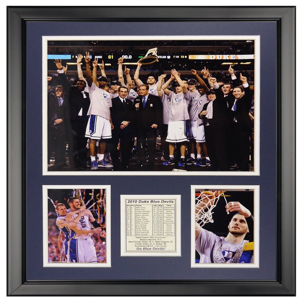 Legends Never Die 2010 Duke Blue Devils National Champions Framed Photo Collage, 16" x 20"