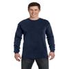 Chouinard Adult Ring Spun Bottom Hem Garment T-Shirt, True Navy, Small view 1