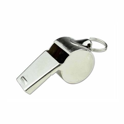 CHAMPION 501 Sports Whistle, Medium Weight, Metal, Silver