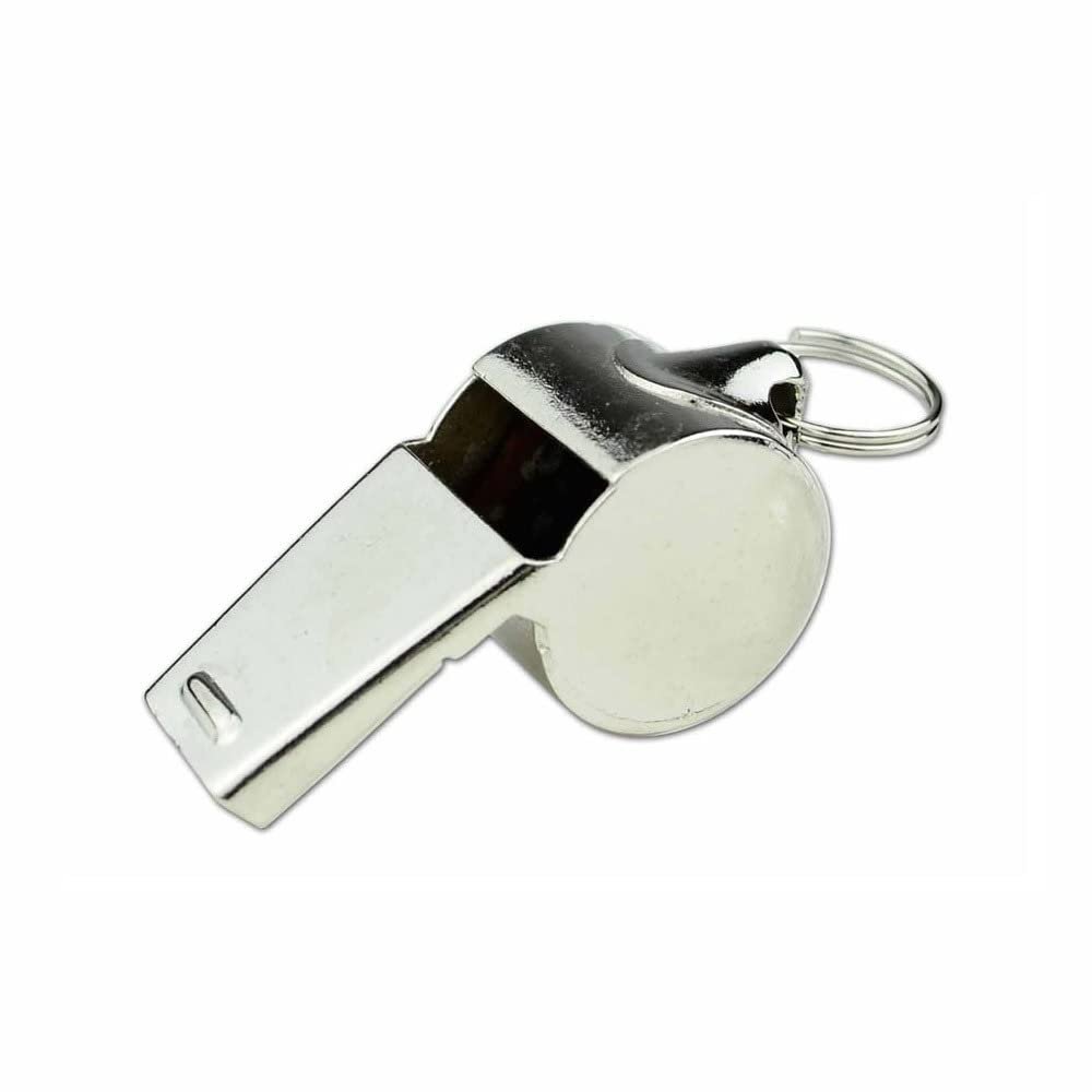 CHAMPION 501 Sports Whistle, Medium Weight, Metal, Silver