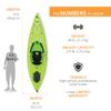 Emotion Guster Sit-Inside Kayak, Lime Green, 10' view 2