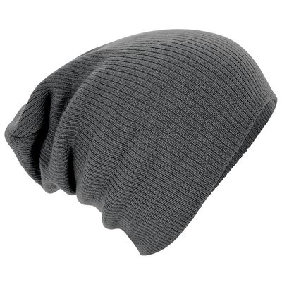 Beechfield Unisex Slouch Beanie One Size Smoke Grey