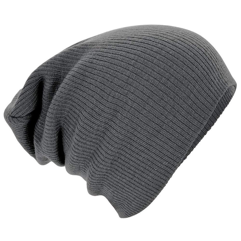 Beechfield Unisex Slouch Beanie One Size Smoke Grey
