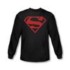 Superman Crimson Logo Long Sleeve T-Shirt Small Black view 1