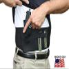 AlphaHolster Belly Band Gun Holster wtih Dual Magazine Pouch. Cross Draw - Right or Left Hand - Any Gun - Any Clothing (White, Small) view 2
