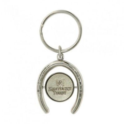 Indiana Metal Craft Kentucky Derby Icon/Churchill Downs Horseshoe Spinner Key Tag. IMC-Retail