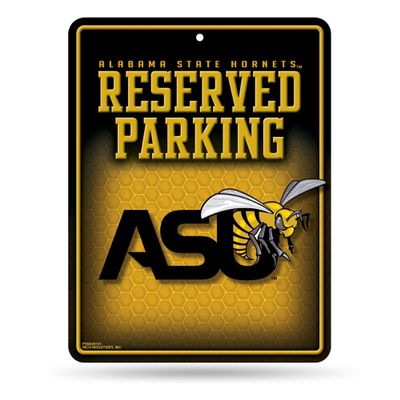 Rico Industries NCAA Alabama State Hornets 8.5-Inch by 11-Inch Metal Parking Sign Dcor