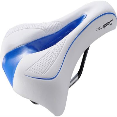 Cycle PRO (CP-SD3256) Cut Zone Comfort Saddle White/Blue, 10.5 oz (298 g)