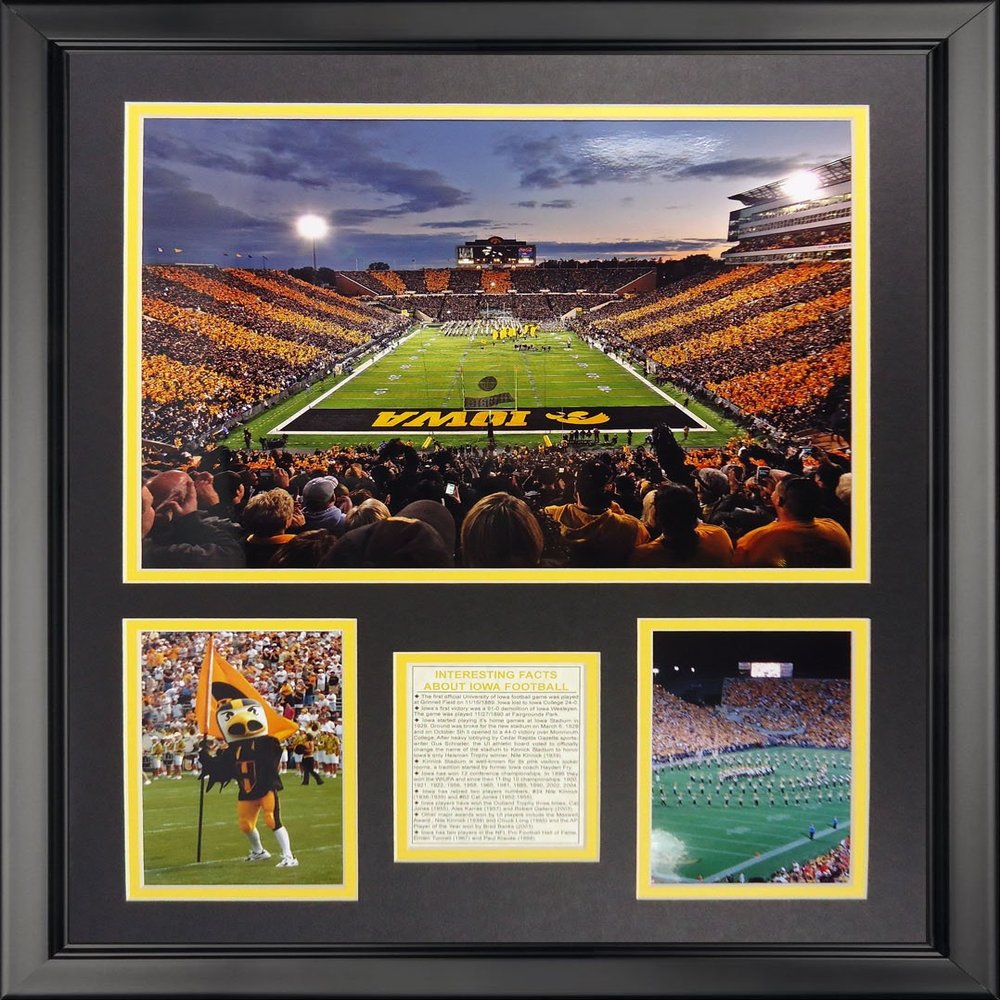 Legends Never Die University of Iowa - Kinnick Stadium Framed Photo Collage, 16" x 20"