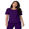 Adar Uniforms Universal Scrubs for Women - V-Neck Scrub Top 628 Purple 3X view 1