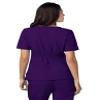 Adar Uniforms Universal Scrubs for Women - V-Neck Scrub Top 628 Purple 3X view 2
