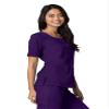 Adar Uniforms Universal Scrubs for Women - V-Neck Scrub Top 628 Purple 3X view 3