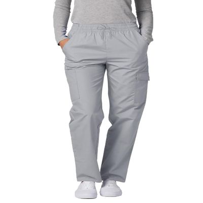 Adar Uniforms Universal Scrubs for Women - Tapered Cargo Scrub Pants 506P Silver Gray L