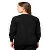 Adar Uniforms Universal Scrubs for Women - Round Neck Warm-Up Scrub Jacket 602 Black XXS view 2