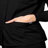 Adar Uniforms Universal Scrubs for Women - Round Neck Warm-Up Scrub Jacket 602 Black XXS view 4