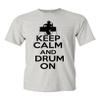City Shirts Keep Calm and Drum On Adult Gray T-Shirt Tee (5X Large, Gray) view 1
