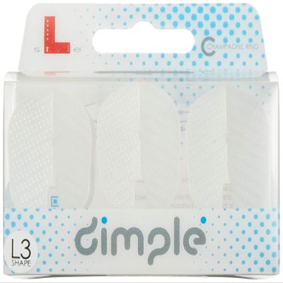 LSTYLE Dart Flights - L3 PRO Dimple Shape: for Soft Tip and Steel Tip Darts - Pearl White