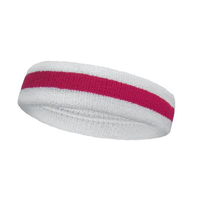 COUVER Premium Quality Sports Terry Cloth Head Sweatband for Girls - 1 Piece (Hot Pink)