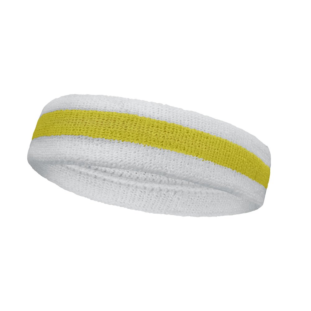 COUVER Premium Quality Sports Terry Cloth Head Sweatband for Girls - 1 Piece (Yellow)