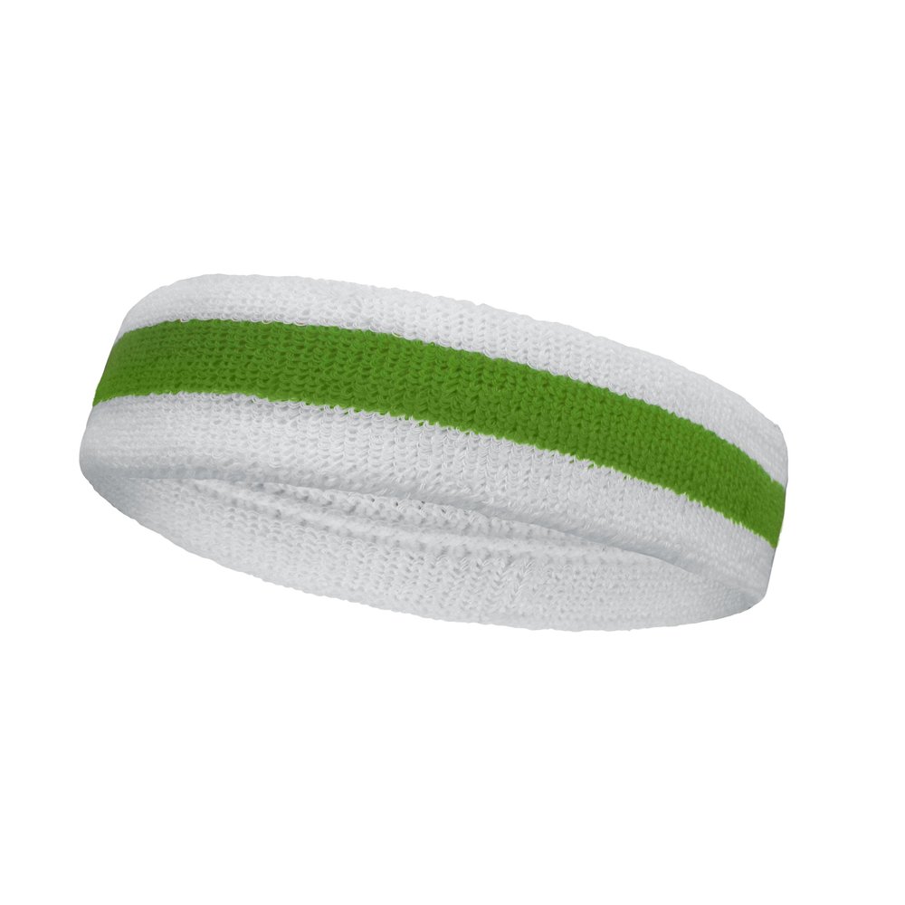 COUVER Premium Quality Sports Terry Cloth Head Sweatband for Girls - 1 Piece (Bright Green)