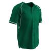 Champro Cycle Dri Gear 2 Faux Button Polyester Jersey - Baseball, Softball, Youth Medium, Forest Green, White view 1