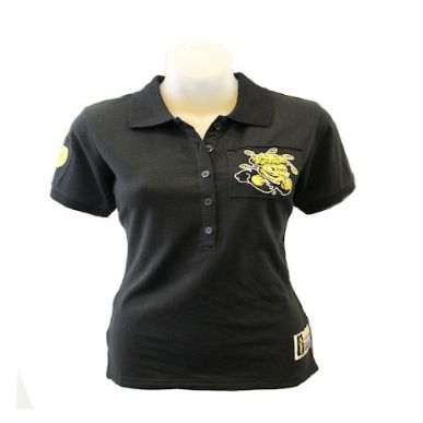 Flying Colors NCAA Wichita State Shockers Women's Collar Scholar Polo Shirt, Black, Medium