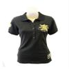 Flying Colors NCAA Wichita State Shockers Women's Collar Scholar Polo Shirt, Black, Medium view 1
