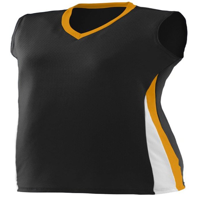 Augusta Sportswear Girls' 1356, Black/Gold/White, Small