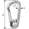 Wichard Asymmetric Carbine Hook - Length 100mm - 13/32" view 2
