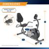 Marcy Magnetic Recumbent Bike with Adjustable Resistance and Transport Wheels NS-716R, 11.00 x 22.00 x 31.00" view 3