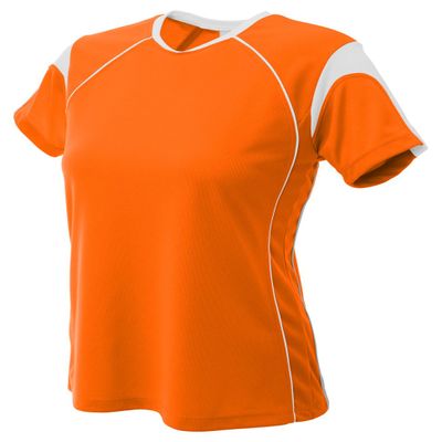 A4 Youth Color Block Pullover Top, XL, Orange/White