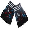 Black Multicolored Music Note Fingerless Gloves/Glovelets