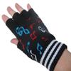 Black Multicolored Music Note Fingerless Gloves/Glovelets view 2
