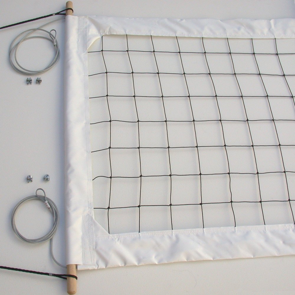 Home Court Volleyball Power Net Aircraft Cable Top/Bottom - PRO4 (White)