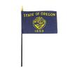 12 Pack 4 in. X 6 in. Oregon Mounted on a 10 in. Black Staff with Gold Spear tip view 1